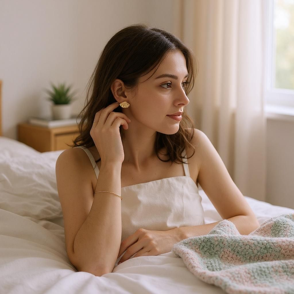 Boucle d'oreille coquillage acier inoxydable