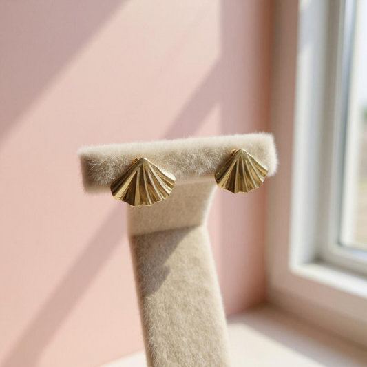 Boucle d'oreille coquillage acier inoxydable