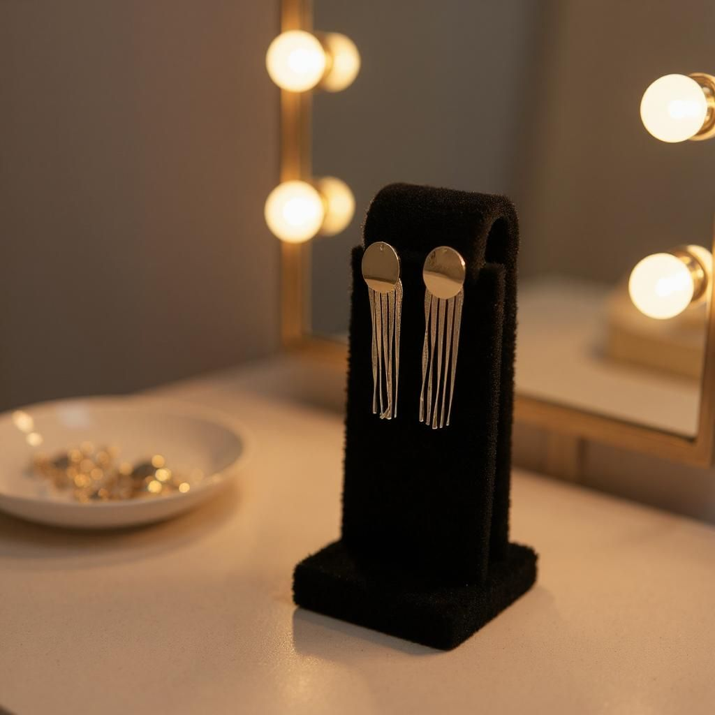 Boucle d'oreille pendante acier inoxydables