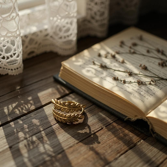 Bague fleur acier inoxydable