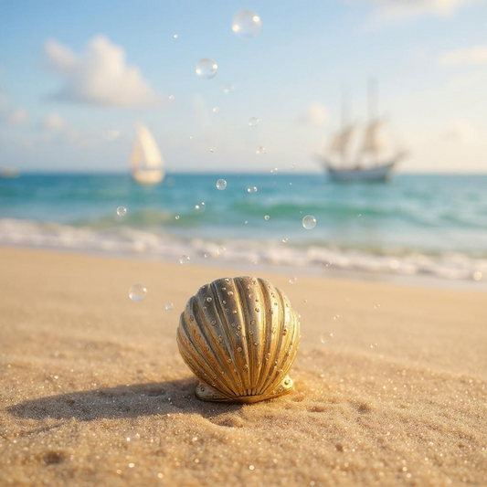 Bague coquillage acier inoxydable 304